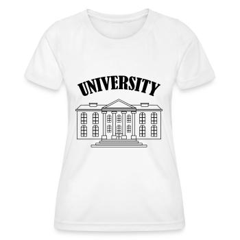University - Women's Functional T-Shirt - white - Front - AI Model Female 172 dark (172cm)