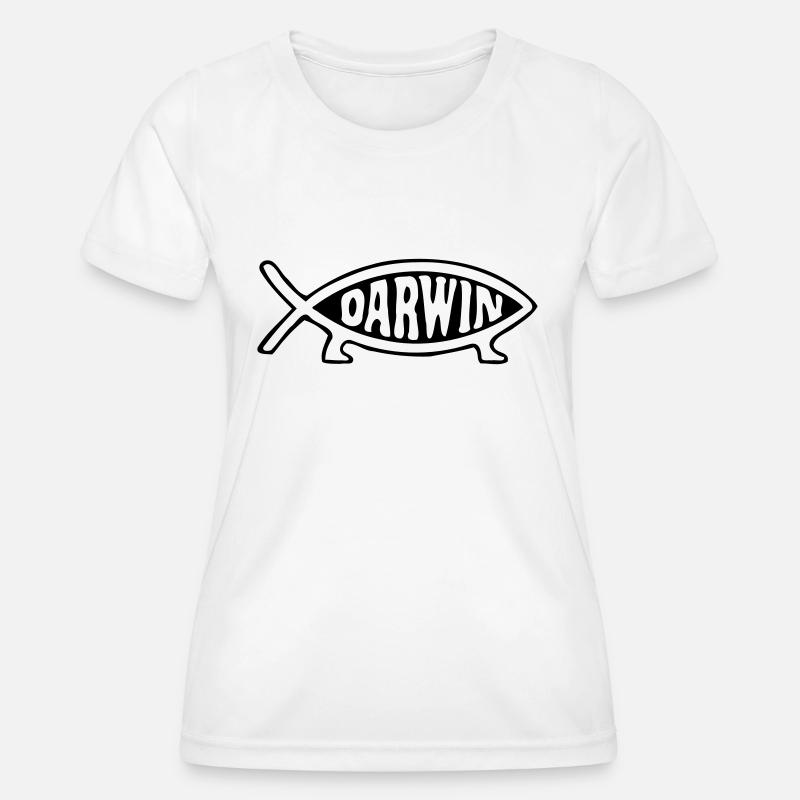 Darwin fish - Women's Functional T-Shirt - white