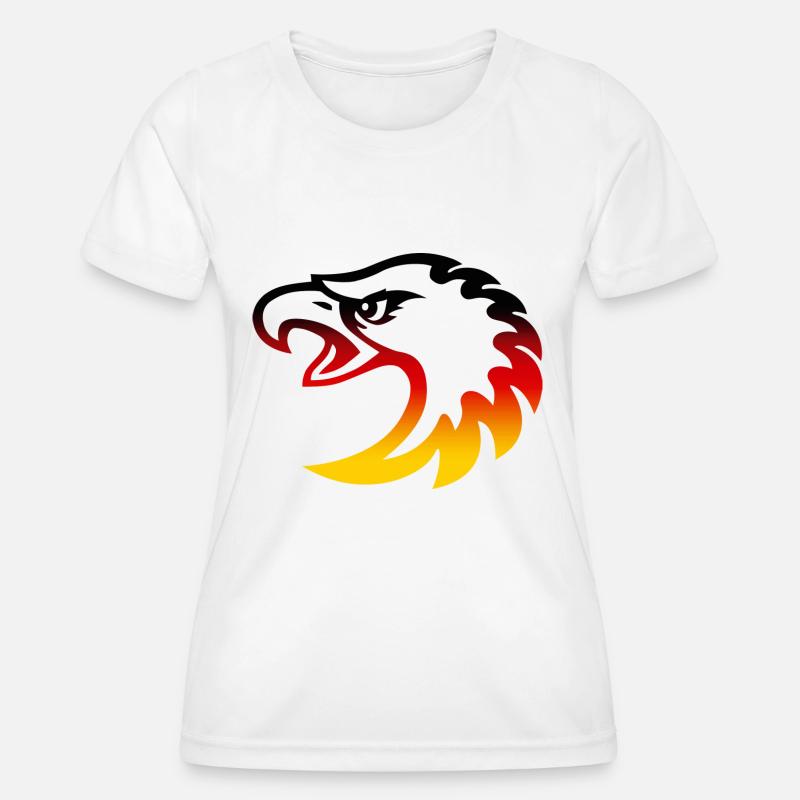 Germany eagle head - Women's Functional T-Shirt - white