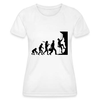 évolution évolution née raide paroi monte - T-shirt sport Femme - blanc - Devant - AI Model Female 172 dark (172cm)
