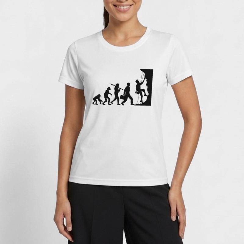 évolution évolution née raide paroi monte T-shirt sport Femme