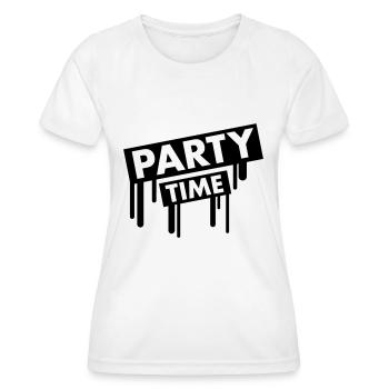 party_time_graffiti - Women's Functional T-Shirt - white - Front - AI Model Female 172 dark (172cm)