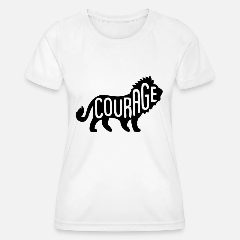 Lion - Lion Courage - Women's Functional T-Shirt - white