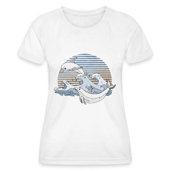 Delphine - Frauen Funktions-T-Shirt - Weiß - Vorne - AI Model Female 172 dark (172cm)