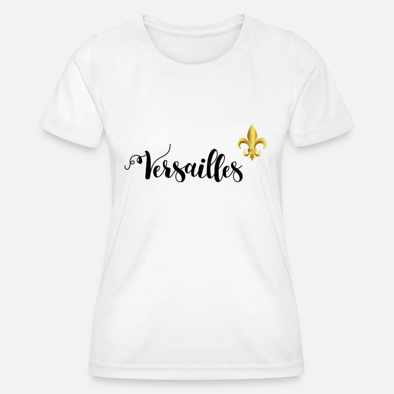 Versailles Lettering and Fleur-de-Lys - Women's Functional T-Shirt - white