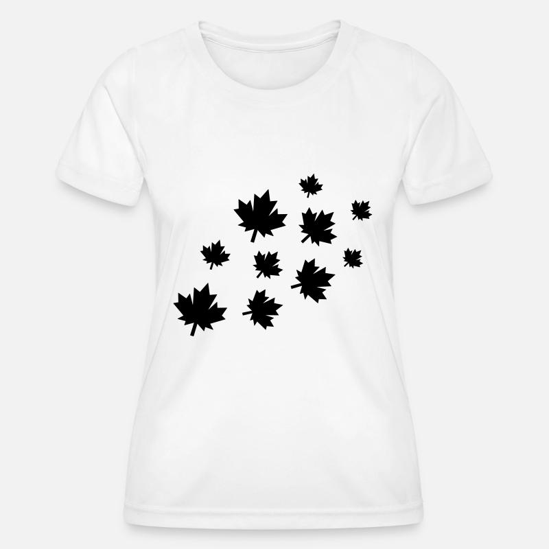 Maple Leaves - Women's Functional T-Shirt - white