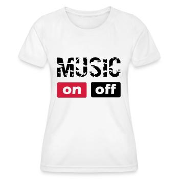 music - Frauen Funktions-T-Shirt - Weiß - Vorne - AI Model Female 172 dark (172cm)