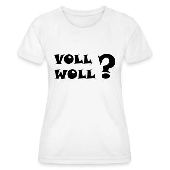 voll_woll - Frauen Funktions-T-Shirt - Weiß - Vorne - AI Model Female 172 dark (172cm)