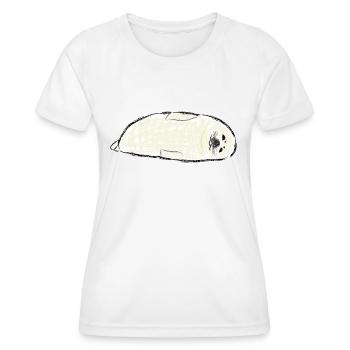 Robbenbaby / Babyseal Design III - Frauen Funktions-T-Shirt - Weiß - Vorne - AI Model Female 172 dark (172cm)