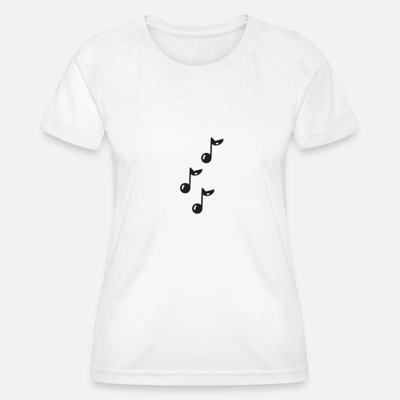 Musical Notes - Women's Functional T-Shirt - white