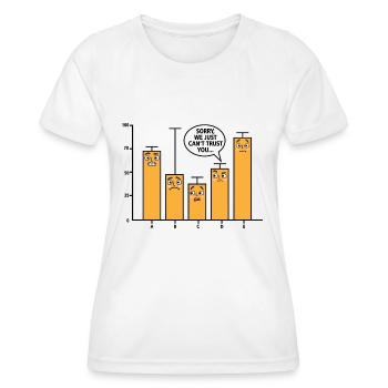 Désolé, nous pouvons juste faire confiance à vous Les Maths - T-shirt sport Femme - blanc - Devant - AI Model Female 172 dark (172cm)