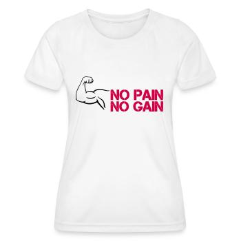 Biceps Pain Gain - Women's Functional T-Shirt - white - Front - AI Model Female 172 dark (172cm)