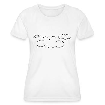 open_clouds - Women's Functional T-Shirt - white - Front - AI Model Female 172 dark (172cm)