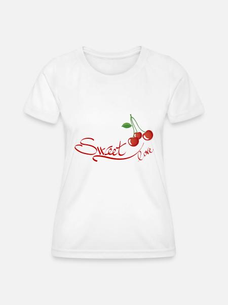 Kirsche - Frauen Funktions-T-Shirt - Weiß