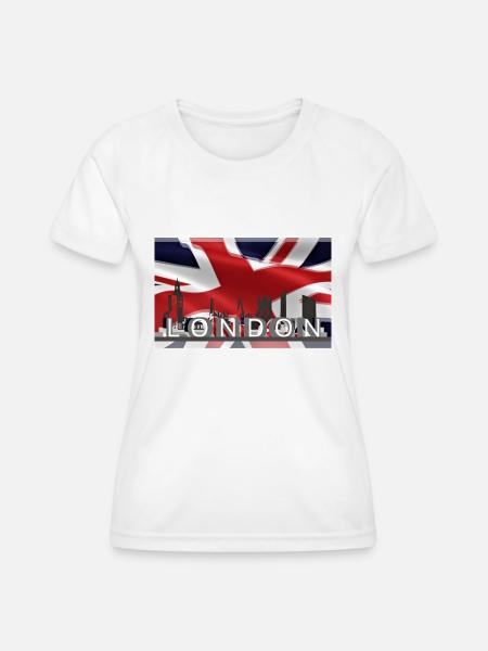 London - Frauen Funktions-T-Shirt - Weiß