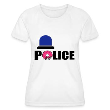 police d - T-shirt sport Femme - blanc - Devant - AI Model Female 172 dark (172cm)