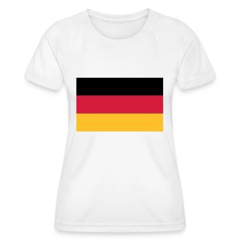 Germany flag - Women's Functional T-Shirt - white - Front - AI Model Female 172 dark (172cm)