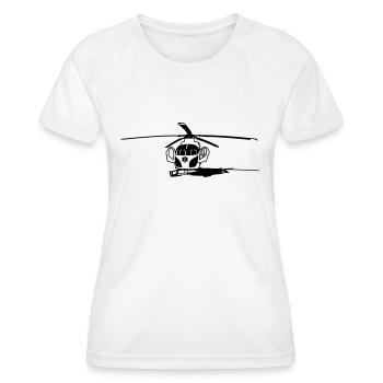 Land , helicopter - Women's Functional T-Shirt - white - Front - AI Model Female 172 dark (172cm)