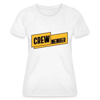 CREW Member Team Staff Group Team Selection - Women's Functional T-Shirt - white - Front - AI Model Female 172 dark (172cm)
