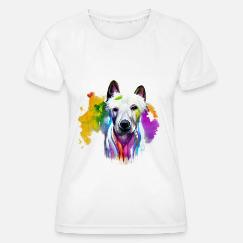 White Shepherd - Berger Blanc Design - Women's Functional T-Shirt - white