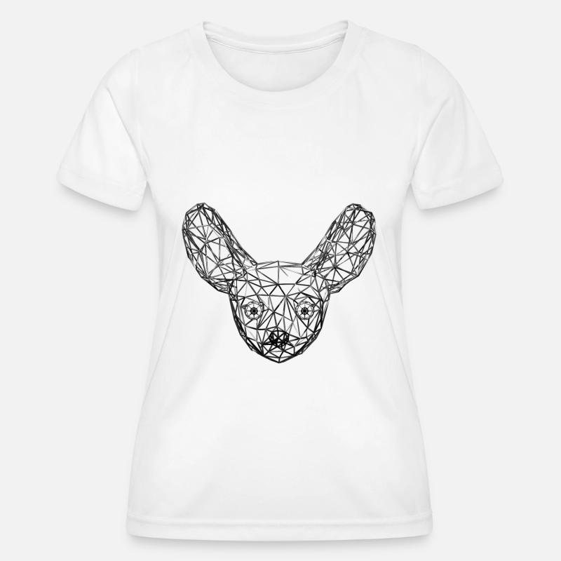 Metallic Geometric Fennec Fox - Women's Functional T-Shirt - white