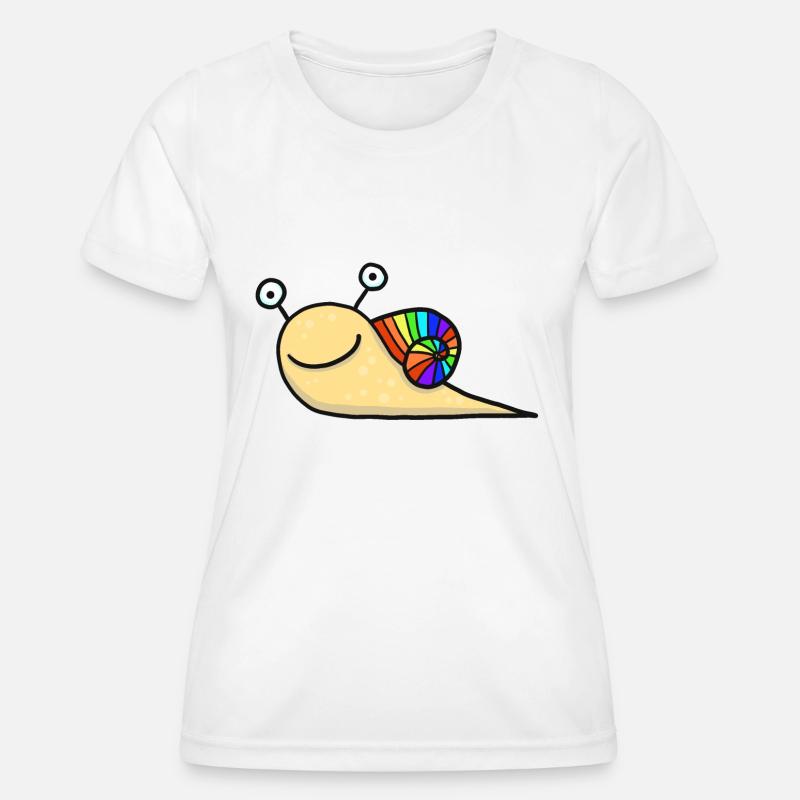 Rainbow Snail - Women's Functional T-Shirt - white