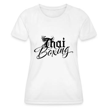 Thai Boxing Authentik - Frauen Funktions-T-Shirt - Weiß - Vorne - AI Model Female 172 dark (172cm)