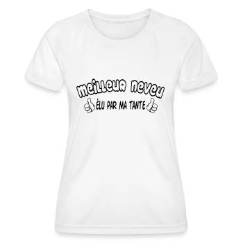 MEILLEUR neveu - T-shirt sport Femme - blanc - Devant - AI Model Female 172 dark (172cm)