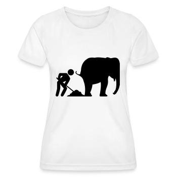 Elephant shit - Frauen Funktions-T-Shirt - Weiß - Vorne - AI Model Female 172 dark (172cm)