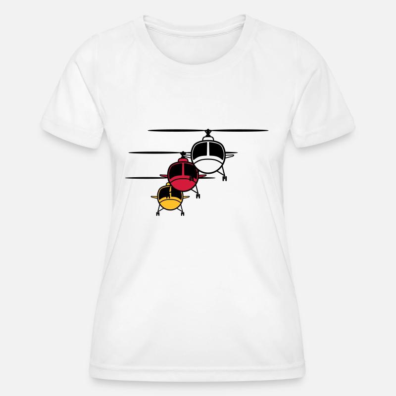 Helicopter Helicopter formation - Women's Functional T-Shirt - white