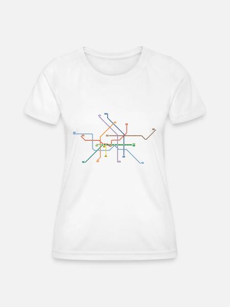 Metro Berlin - Frauen Funktions-T-Shirt - Weiß