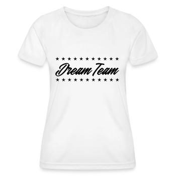 dream team - Frauen Funktions-T-Shirt - Weiß - Vorne - AI Model Female 172 dark (172cm)