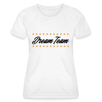dream team - Frauen Funktions-T-Shirt - Weiß - Vorne - AI Model Female 172 dark (172cm)