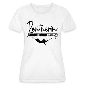 Rentnerin loading Ladebalken mit Hängematte - Frauen Funktions-T-Shirt - Weiß - Vorne - AI Model Female 172 dark (172cm)
