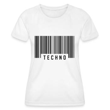 Techno - Frauen Funktions-T-Shirt - Weiß - Vorne - AI Model Female 172 dark (172cm)