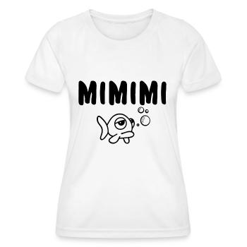 MIMIMI Schmollender Fisch - Frauen Funktions-T-Shirt - Weiß - Vorne - AI Model Female 172 dark (172cm)