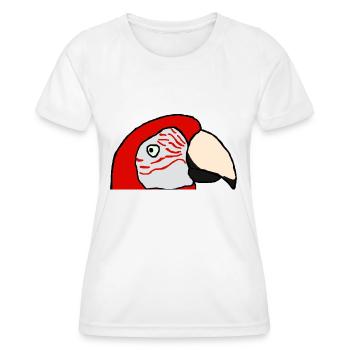 red macaw - Women's Functional T-Shirt - white - Front - AI Model Female 172 dark (172cm)
