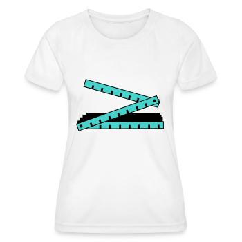 folding rule - Women's Functional T-Shirt - white - Front - AI Model Female 172 dark (172cm)