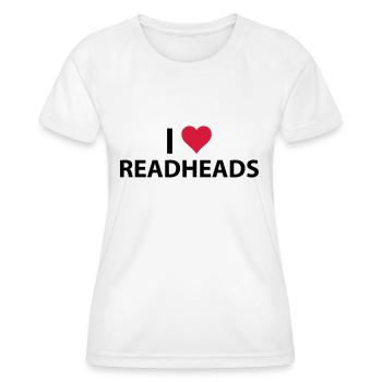 i_love_redheads - Women's Functional T-Shirt - white - Front - AI Model Female 172 dark (172cm)