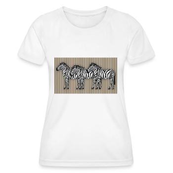 Zebras - Frauen Funktions-T-Shirt - Weiß - Vorne - AI Model Female 172 dark (172cm)