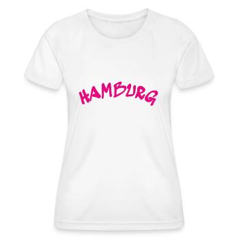 Hamburg - Hansestadt - Deutschland - Germany - Frauen Funktions-T-Shirt - Weiß - Vorne - AI Model Female 172 dark (172cm)