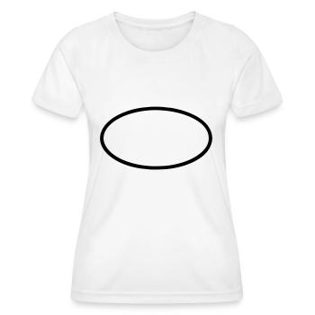 Oval (fertigen) - Frauen Funktions-T-Shirt - Weiß - Vorne - AI Model Female 172 dark (172cm)