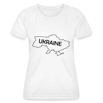 Aperçu de l’Ukraine - T-shirt sport Femme - blanc - Devant - AI Model Female 172 dark (172cm)