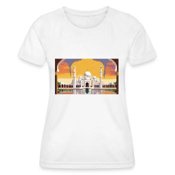 Sheikh Zayed Grand Mosque, Abu Dhabi, UAE, Pixel A - Women's Functional T-Shirt - white - Front - AI Model Female 172 dark (172cm)