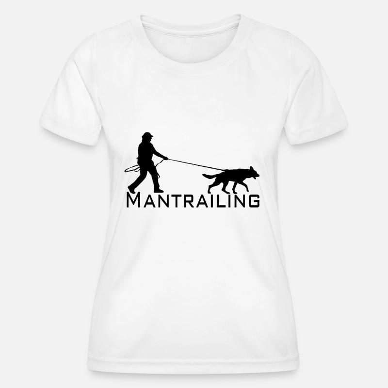 Mantrailing black - Women's Functional T-Shirt - white