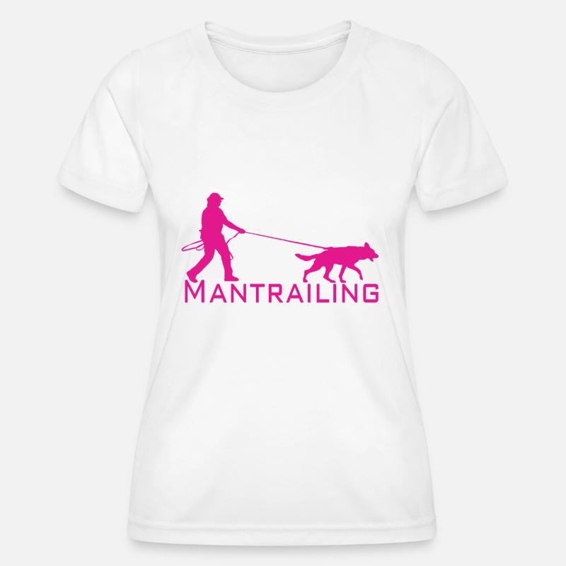 Mantrailing pink - Women's Functional T-Shirt - white