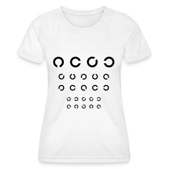 Test oculaire - cercles - T-shirt sport Femme - blanc - Devant - AI Model Female 172 dark (172cm)