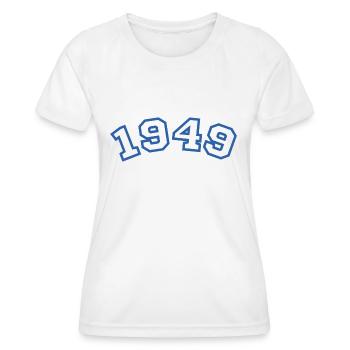 1949 Sport Blue - Women's Functional T-Shirt - white - Front - AI Model Female 172 dark (172cm)