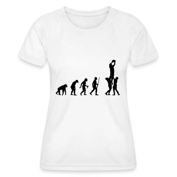 Evolution Rugby - Frauen Funktions-T-Shirt - Weiß - Vorne - AI Model Female 172 dark (172cm)