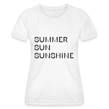 Summer Sun Sunshine Sommer Sonne Sonnenschein - Women's Functional T-Shirt - white - Front - AI Model Female 172 dark (172cm)
